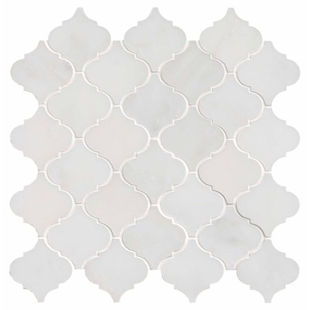 MSI Greecian White Arabesque SAMPLE Polished Marble Mosaic Floor And Wall Tile ZOR-MD-0440-SAM